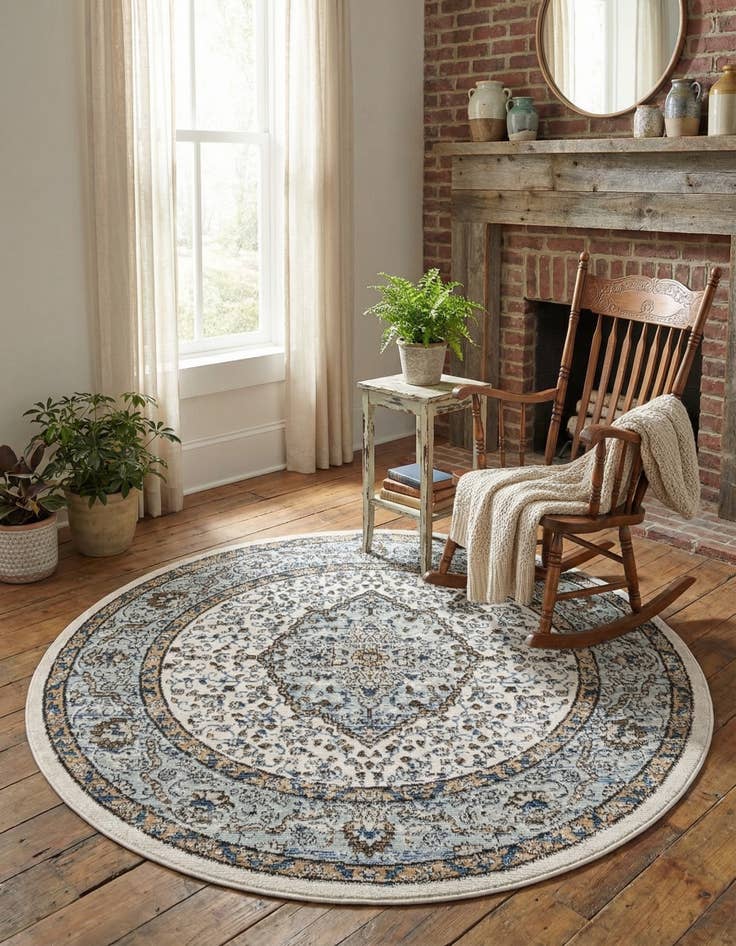 Detail image of 5' 3 x 5' 3 Nyla Round Rug