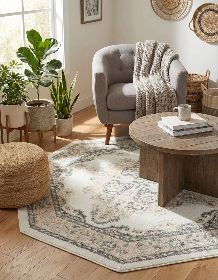 Detail image of 5' x 5' Parker Octagon Rug