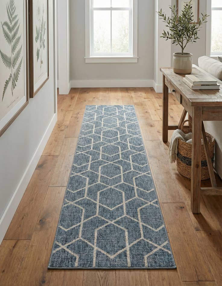 Detail image of 2' x 8' Eco Trellis Runner Rug