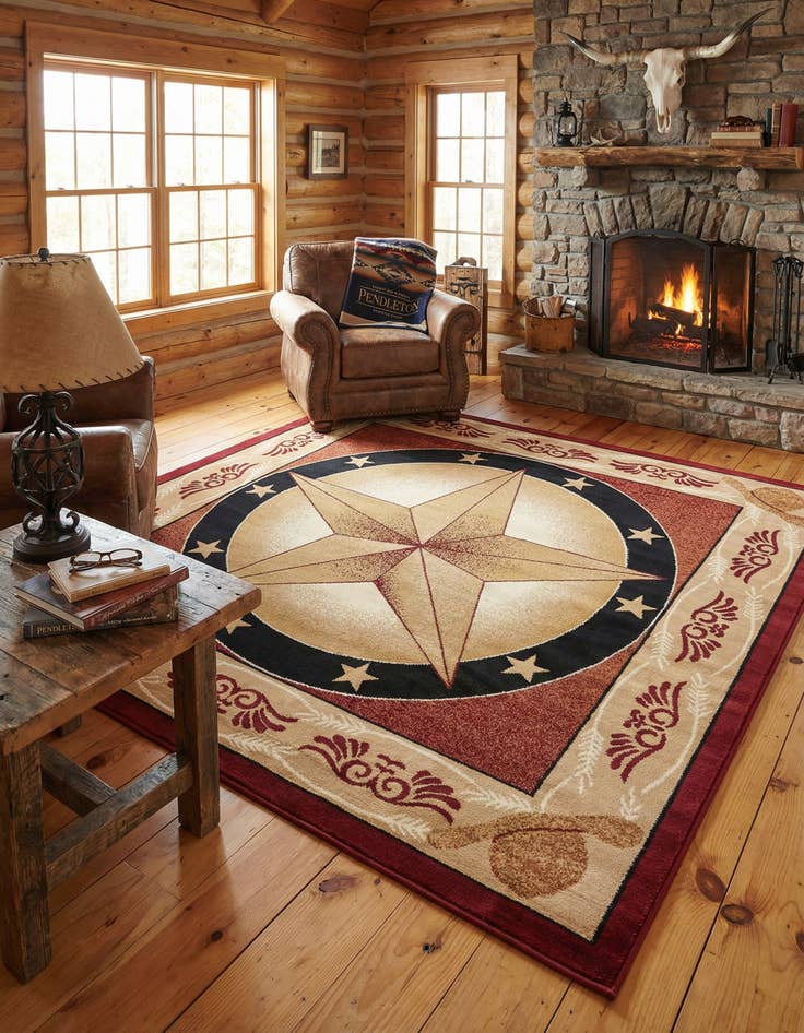 Detail image of 7' 10 x 7' 10 Pioneer Square Rug