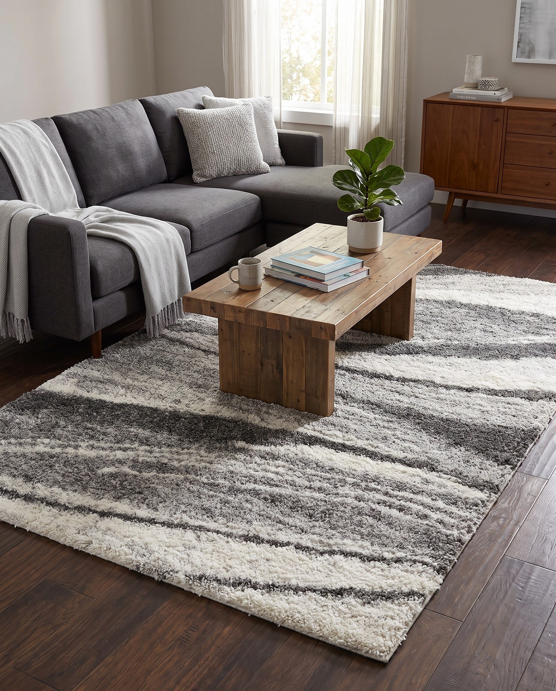 5' 3 x 8' Soft Touch Shag Rug
