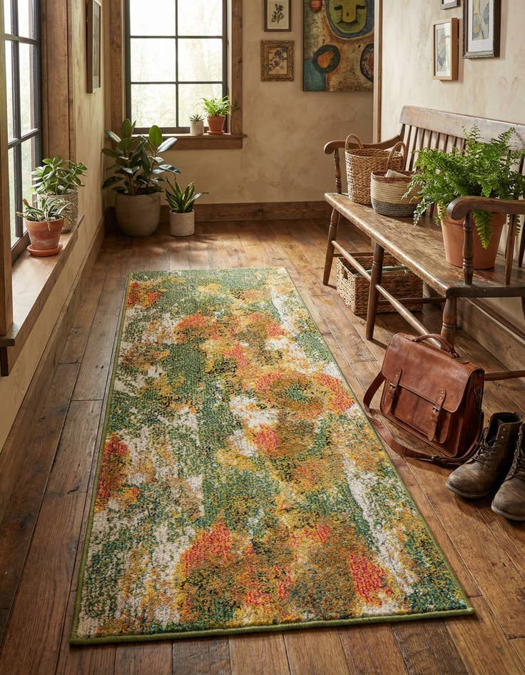 Detail image of 2' x 5'  Washable Haerfest Runner Rug