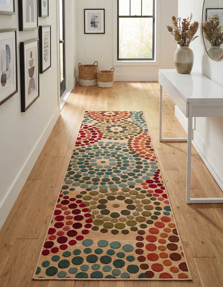 Detail image of 2' x 8' Easy-Clean Modern Indoor / Outdoor Runner Rug