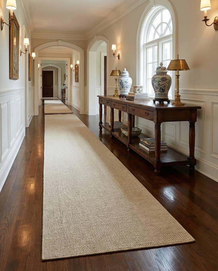 Detail image of 2' 7 x 14' 1 Hand Woven Jill Zarin English Manor Farmhouse Wool Runner Rug