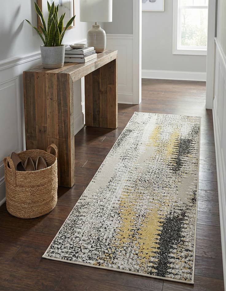 Detail image of 2' x 6' Easy-Clean Modern Indoor / Outdoor Runner Rug
