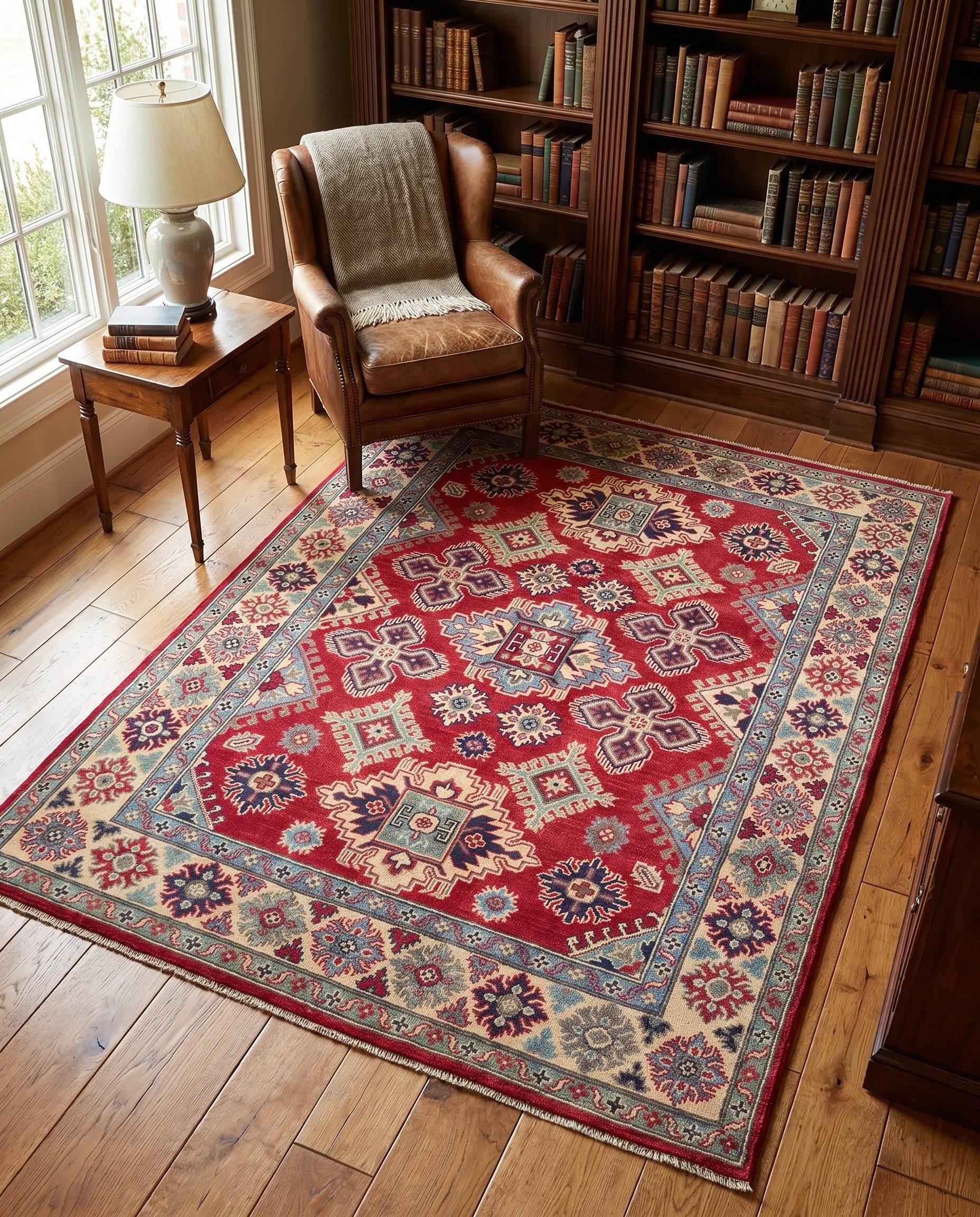 Detail image 3 of 10: 5' x 6' 8 Hand Knotted Kazak Rug
