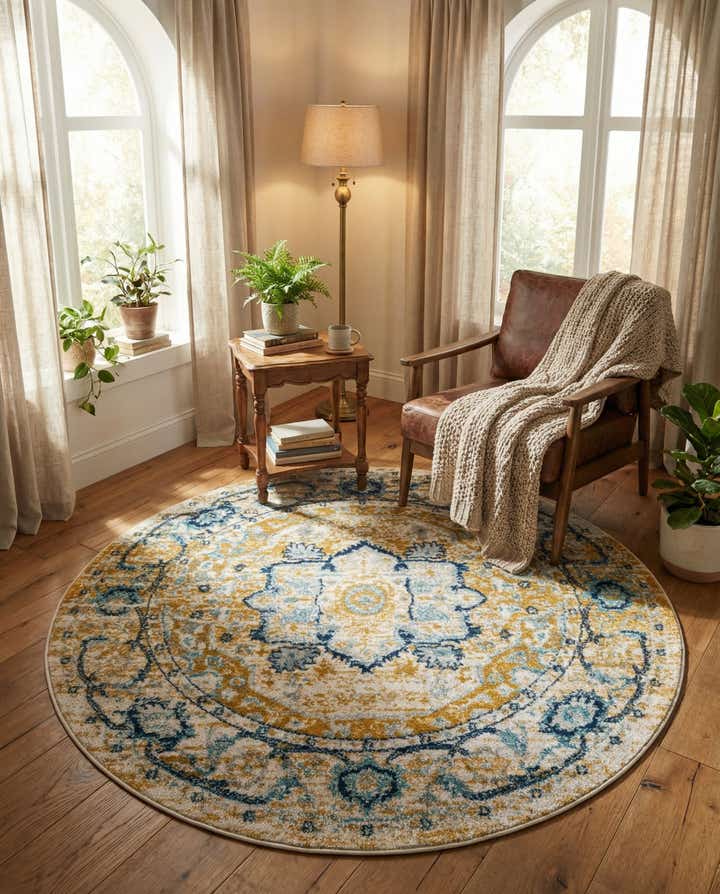 5' x 5' Madeline Vintage Round Rug