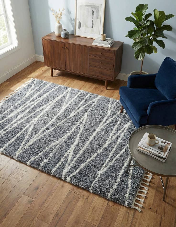 Detail image of 5' 3 x 8' Serenity Shag Rug