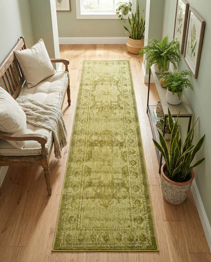 Detail image of 2' 7 x 10' Washable Fleur Runner Rug