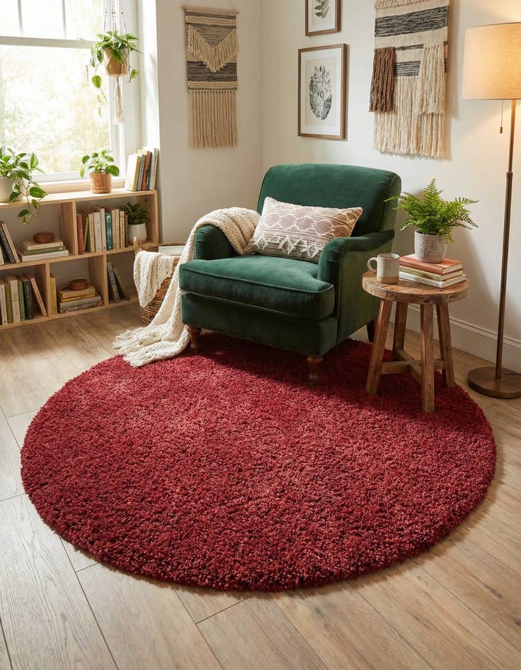 Detail image of 5' 3 x 5' 3 Zermatt Shag Round Rug