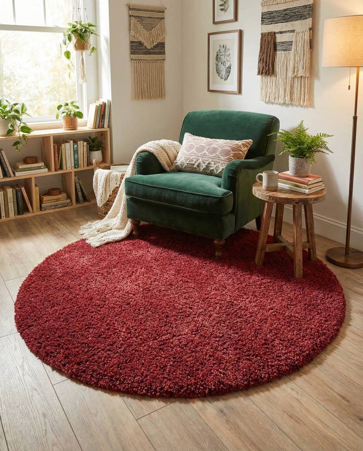 Detail image of 5' 3 x 5' 3 Zermatt Shag Round Rug