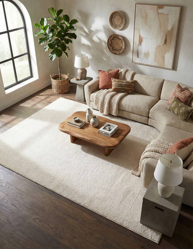 Detail image of 10' x 14' Solid Frieze Rug