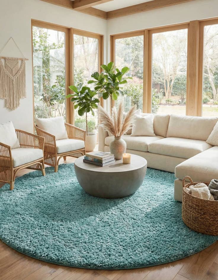 Detail image of 12' 4 x 12' 4 Everyday Shag Round Rug