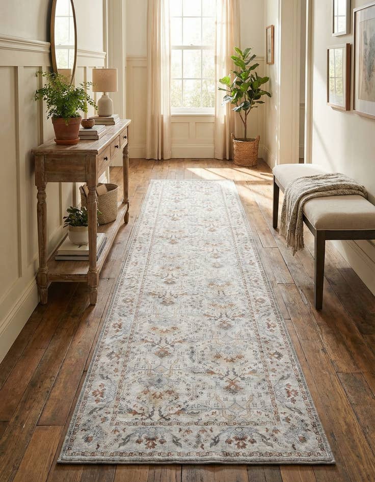 Detail image of 2' 7 x 12' Washable Timeless Runner Rug