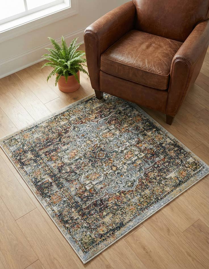 Detail image of 3' 3 x 3' 3 Isabella Square Rug