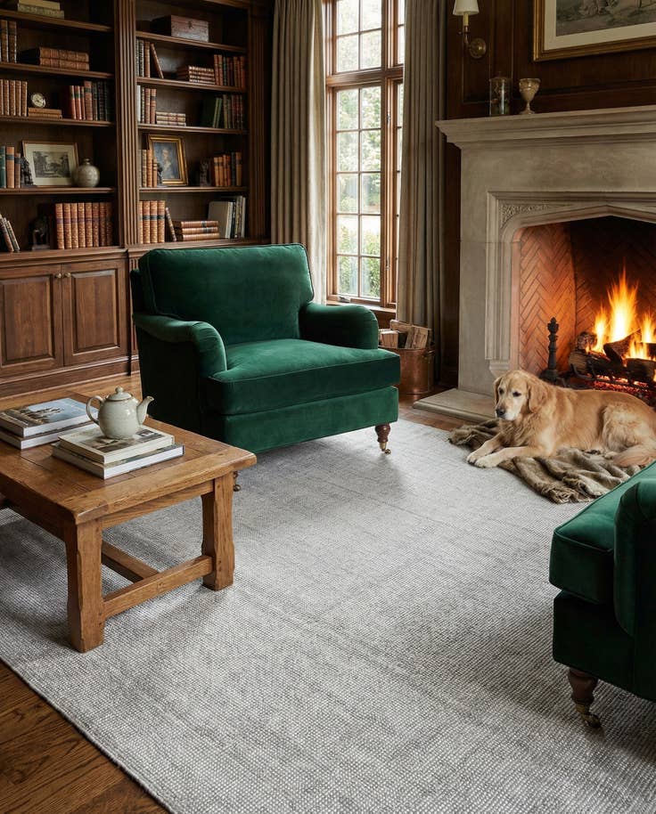 Detail image of 7' 1 x 10' Hand Woven Jill Zarin English Manor Farmhouse Wool Rug