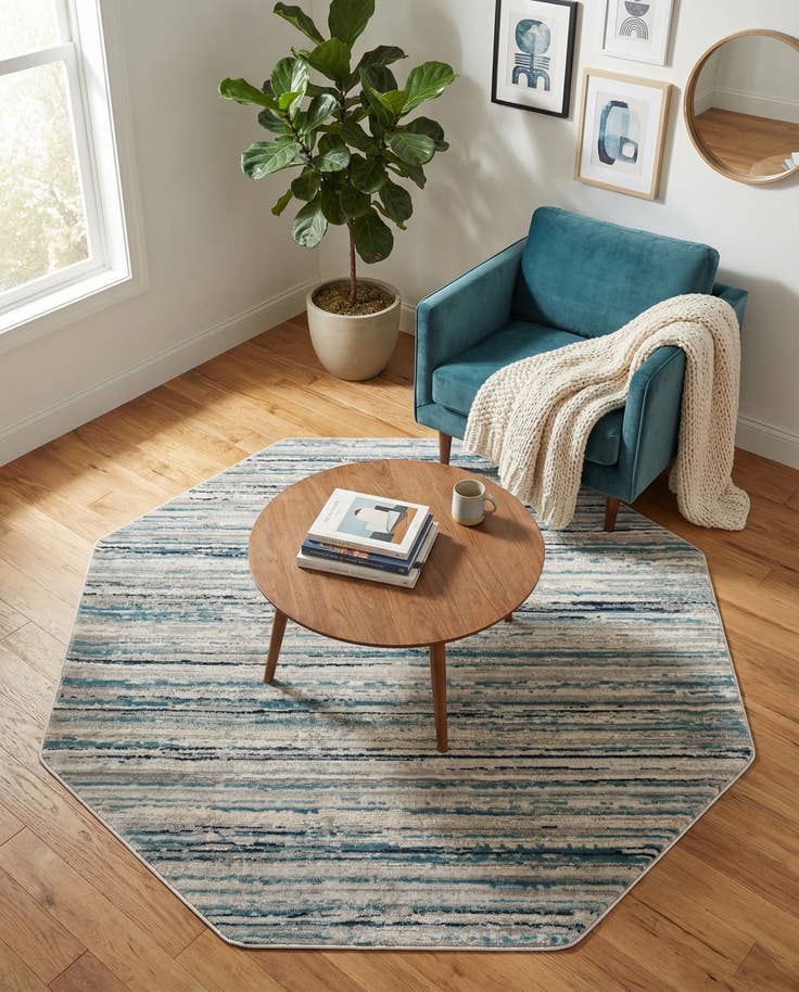 Detail image of 5' 3 x 5' 3 Finsbury Octagon Rug