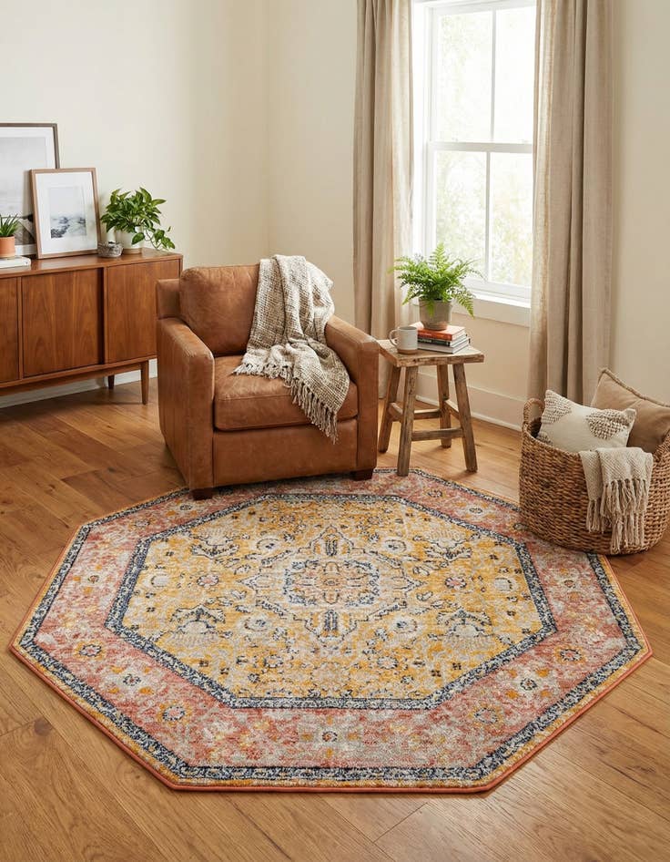 Detail image of  5' x 5' Lola Octagon Rug