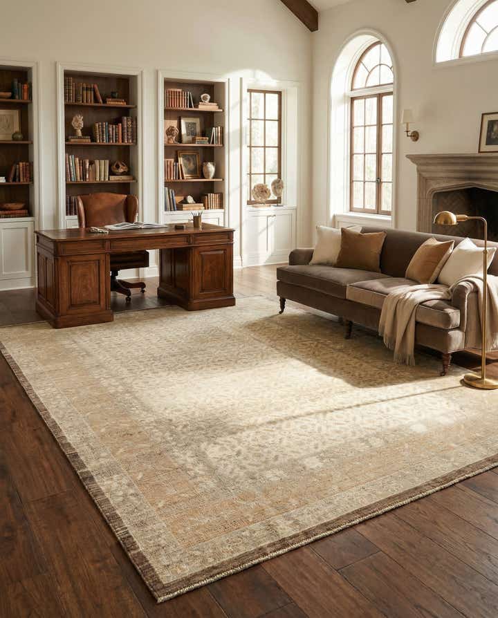 8' 3 x 10' 1 Hand Knotted Oushak Wool Rug