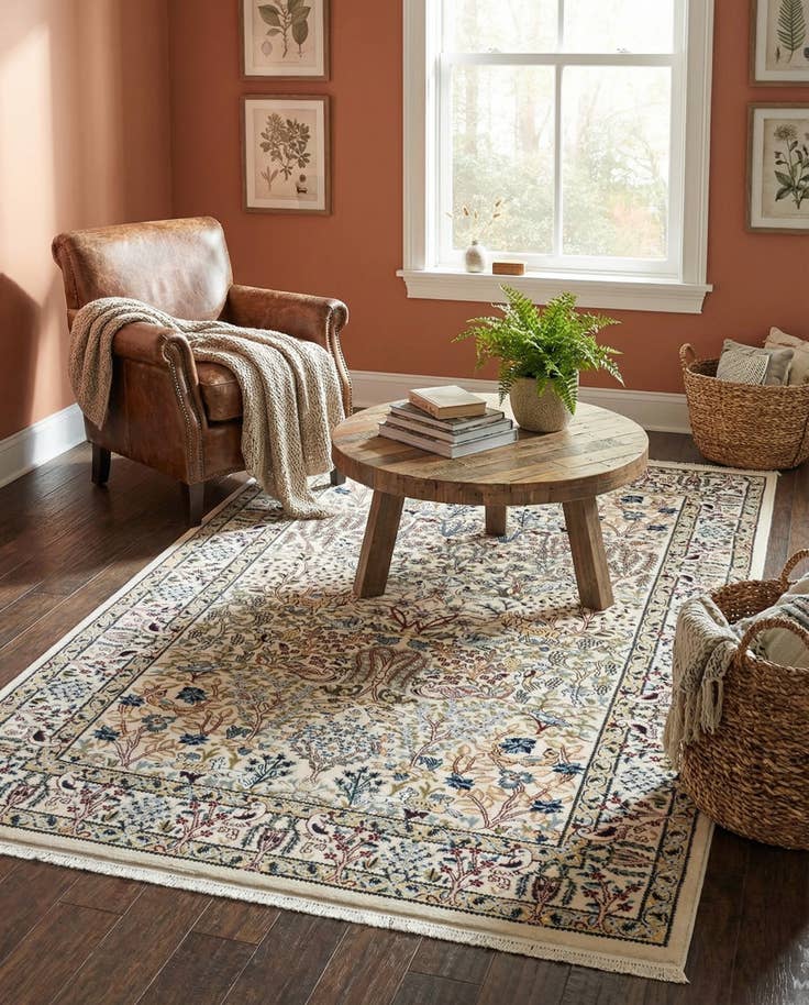 Detail image of 5' 3 x 8' Nain Design Rug