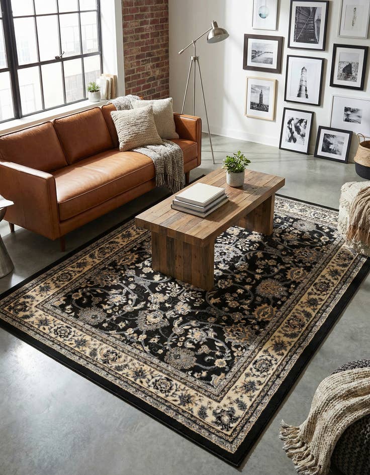 Detail image of 5' 3 x 7' Kashan Design Rug