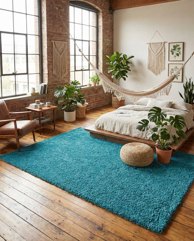 Detail image of 7' 10 x 10' Solid Shag Rug