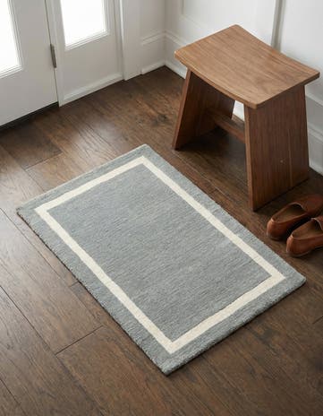 Earl Gray Jill Zarin Border Wool Rug