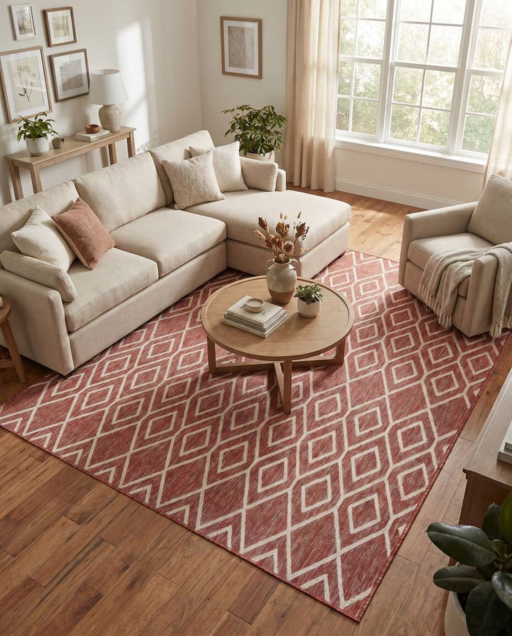 Detail image of 7' 10 x 7' 10 Easy-Clean Jill Zarin Turks and Caicos Indoor / Outdoor Square Rug