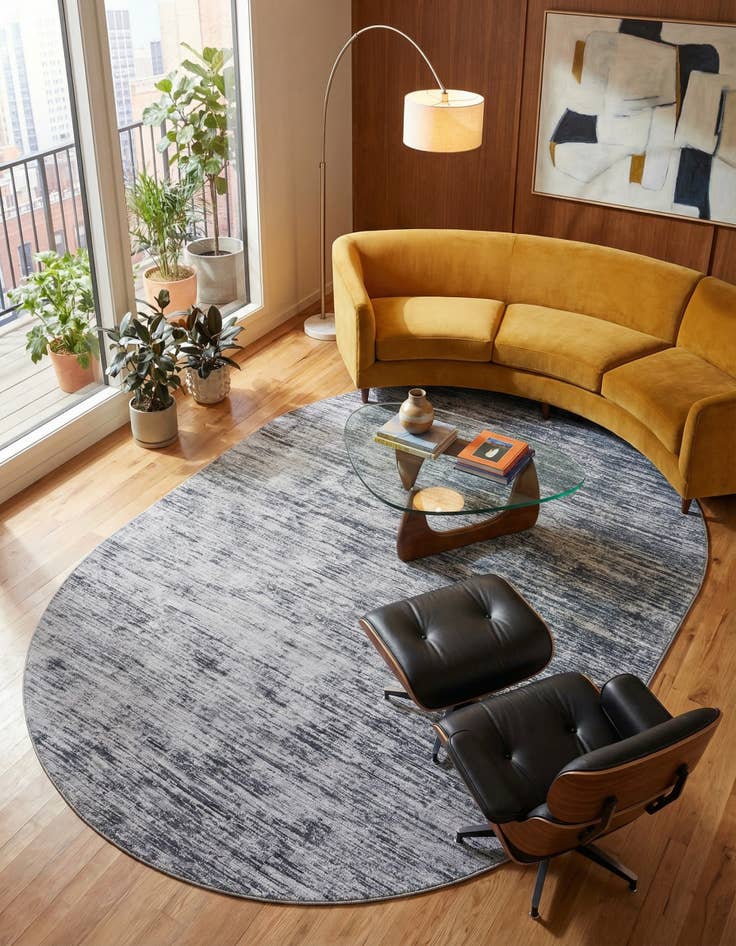 Detail image of 7' 6 x 10' 6 Asha Oval Rug