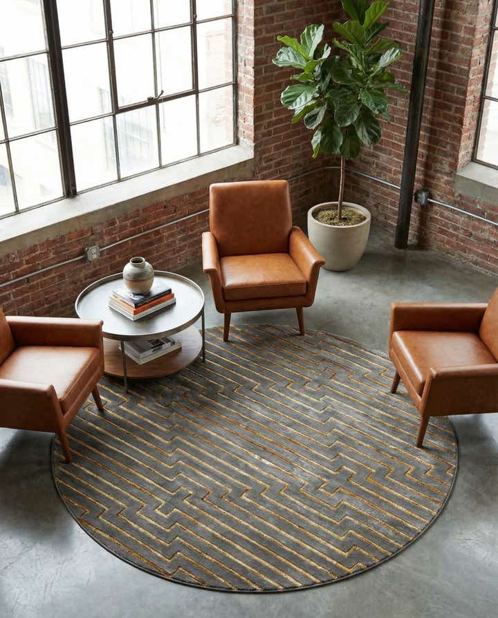7' 10 x 7' 10 Vogue Geo Round Rug
