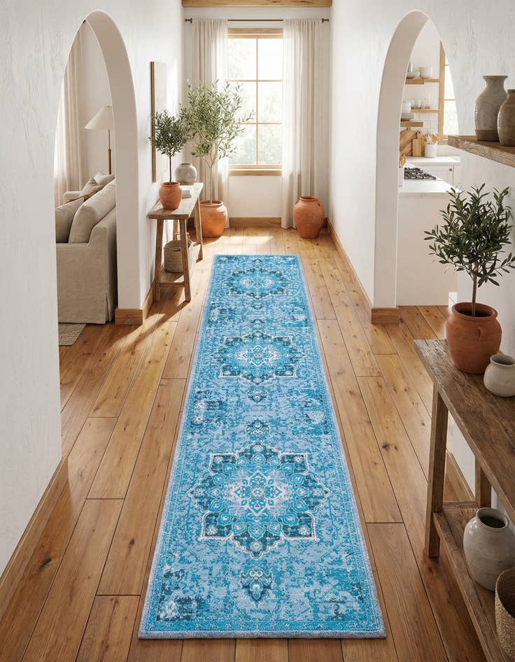 Detail image of 2' 7 x 12' Washable Francesca Runner Rug