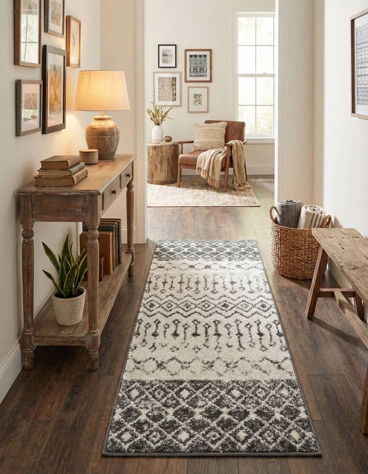 Detail image of 2' x 5' 3 Moroccan Trellis Runner Rug