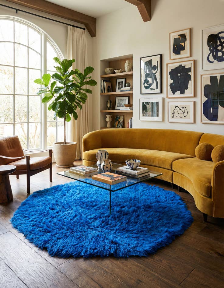 Detail image of 5' 4 x 6' 1 Hand Knotted Moroccan Wool Octagon Rug