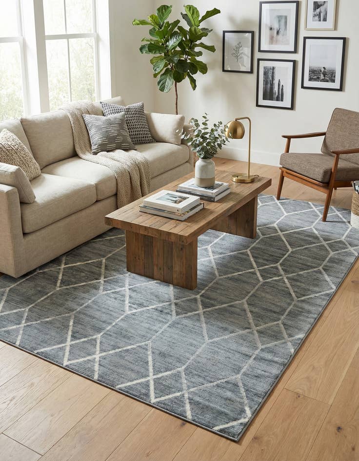 Detail image of 5' x 8' Lattice Trellis Rug