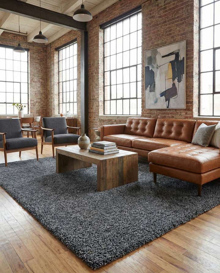 9' 10 x 13' Soft Solid Shag Rug