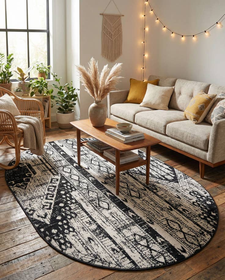 Detailansicht von 160cm x 245cm Oregon Oval Teppich
