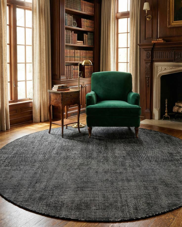 Detail image of 7' 10 x 7' 10 Hand Woven Jill Zarin English Manor Wool Round Rug