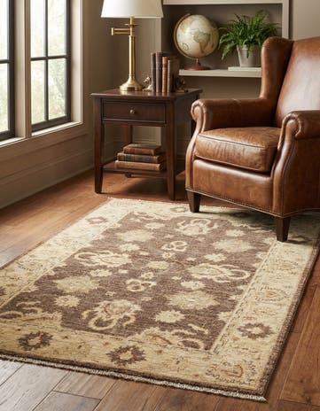 3' 3 x 4' 10 Hand Knotted Peshawar Ziegler Rug