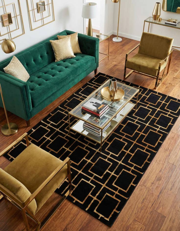 Detail image of  5' 3 x 7'  Marilyn Monroe&trade; Glam Deco Rug