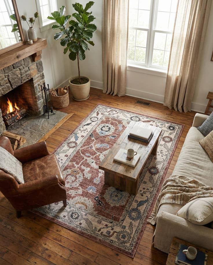 Detail image of 5' 3 x 8' Eco Traditional Rug