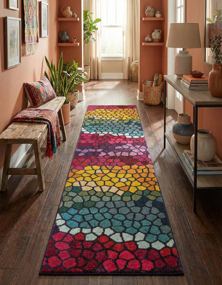 Detail image of 2' 7 x 10'  Washable Casablanca Runner Rug