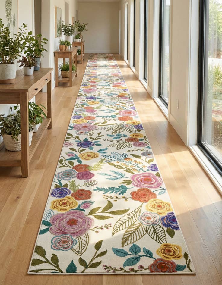Detail image of 2' 7 x 19' 8 Blossom Runner Rug