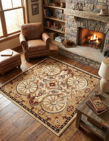 5' 3 x 5' 3 Pioneer Square Rug