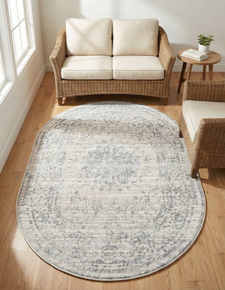 Detail image of 4' x 6' Chesterfield Oval Rug