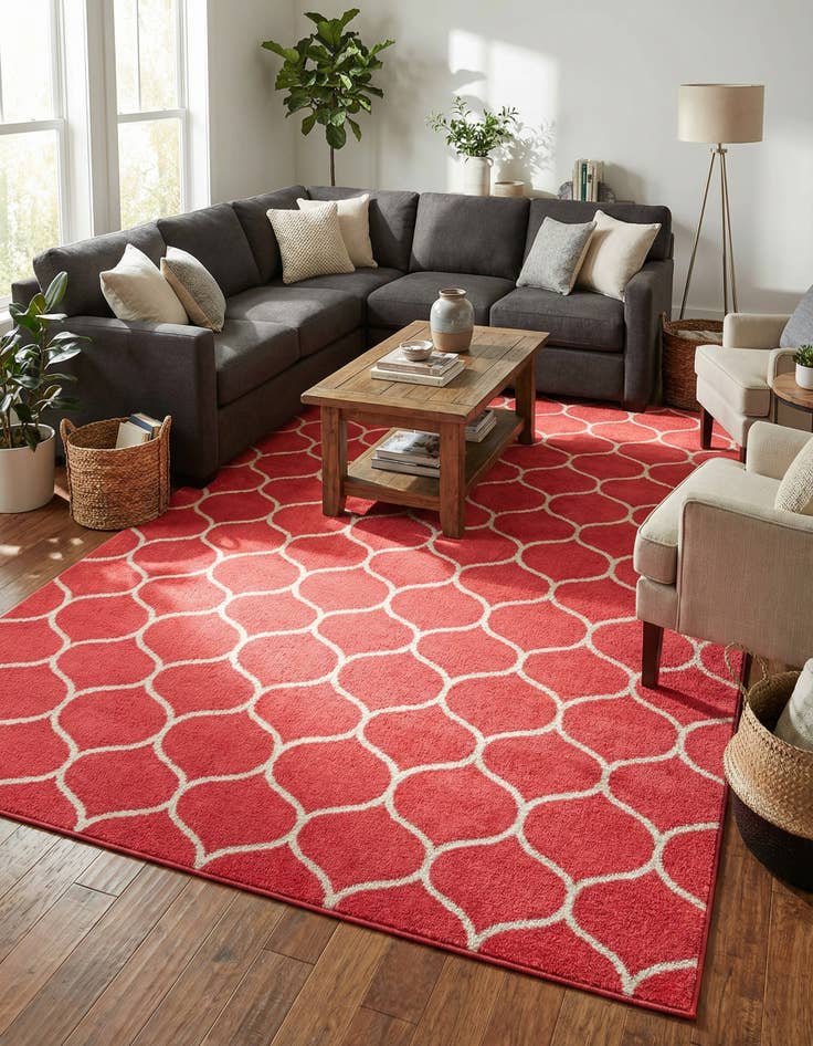 Detail image of 10' x 14' Trellis Frieze Rug