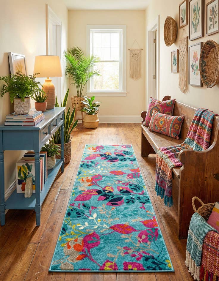 Detail image of 2' x 6' Azalea Runner Rug