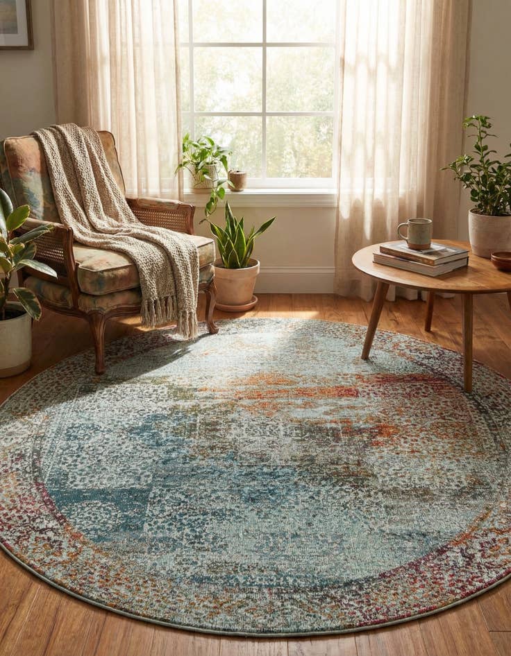 Detail image of 5' 5 x 5' 5 Santiago Round Rug
