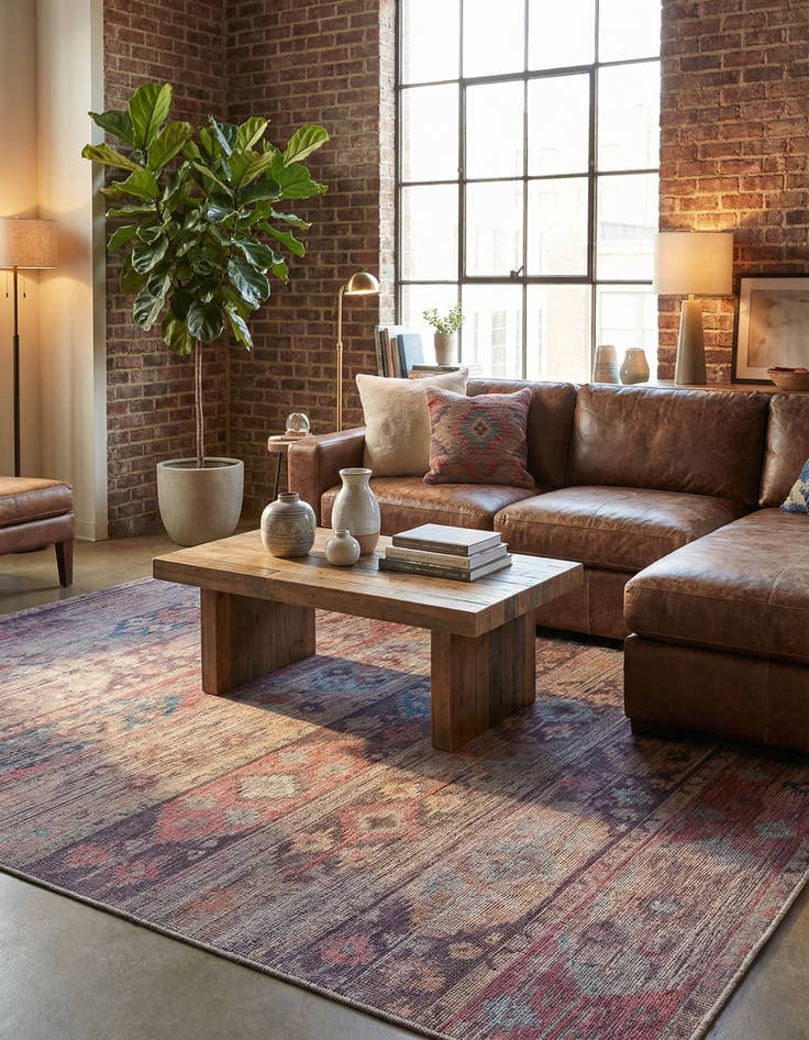 Detail image of 6' x 9'  Washable Sisu Rug