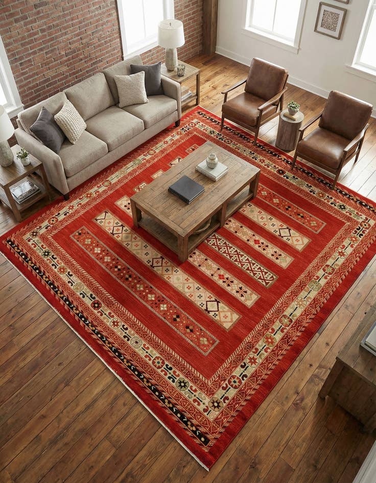 Detail image of  10' x 10' Kashkuli Gabbeh Square Rug