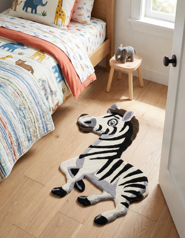 Detail image of 2' 6 x 3' 1 Playtime Kids Wool Freeform Rug